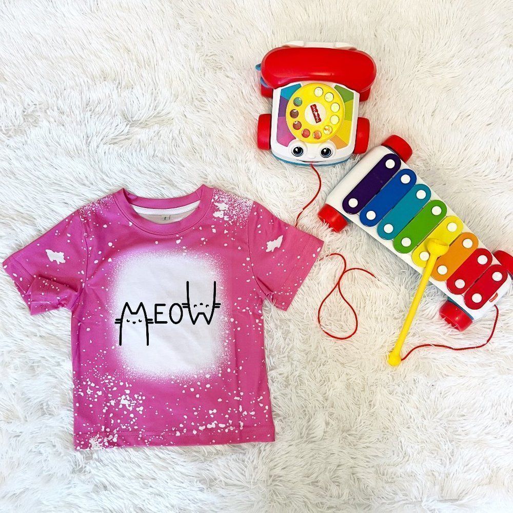 Meow hand Crafted Kids Graphic Tee